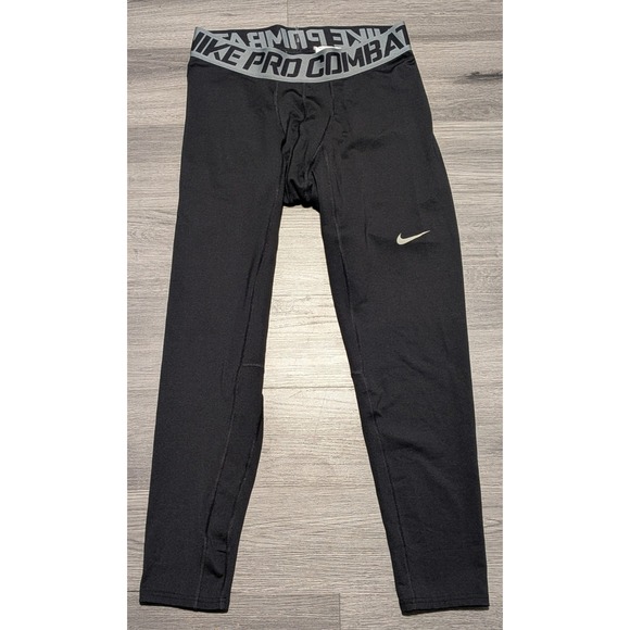 Nike Pants - Nike Pro Combat Mens Dri-Fit 3/4 Length‎ Black Compression Leggings Size 2XL